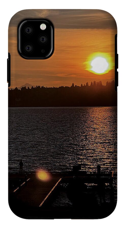 Sunset lake Washington - Phone Case