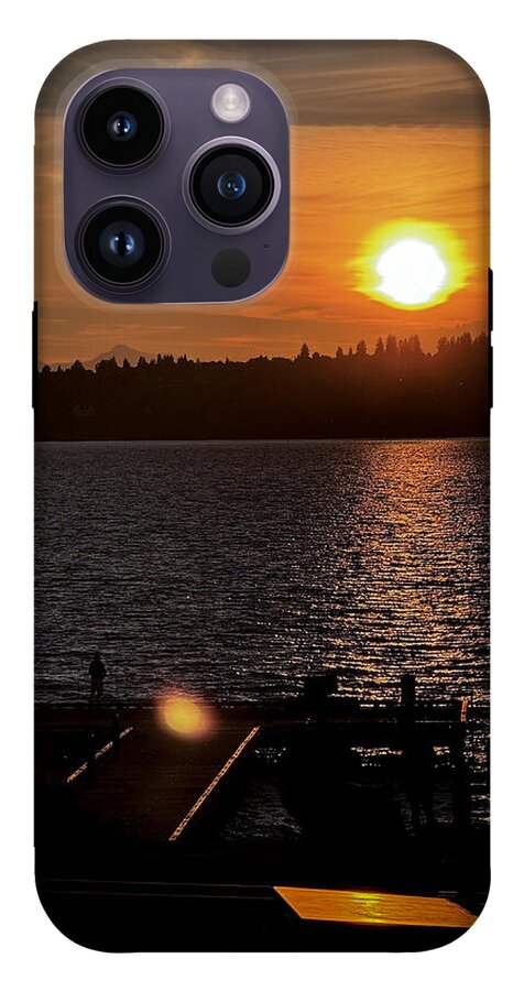 Sunset lake Washington - Phone Case