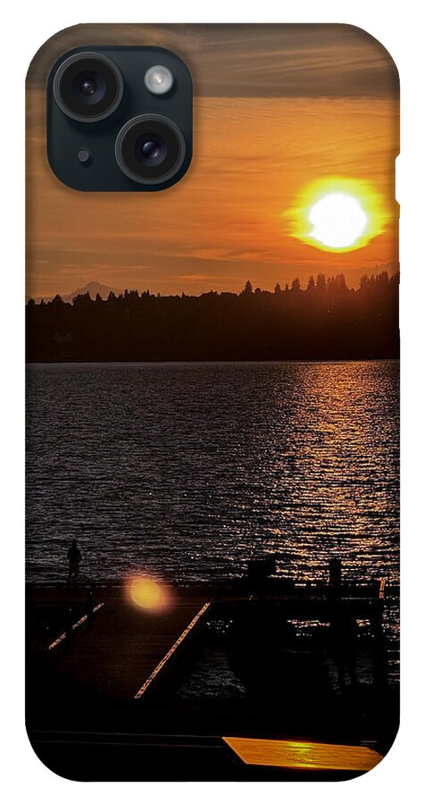Sunset lake Washington - Phone Case