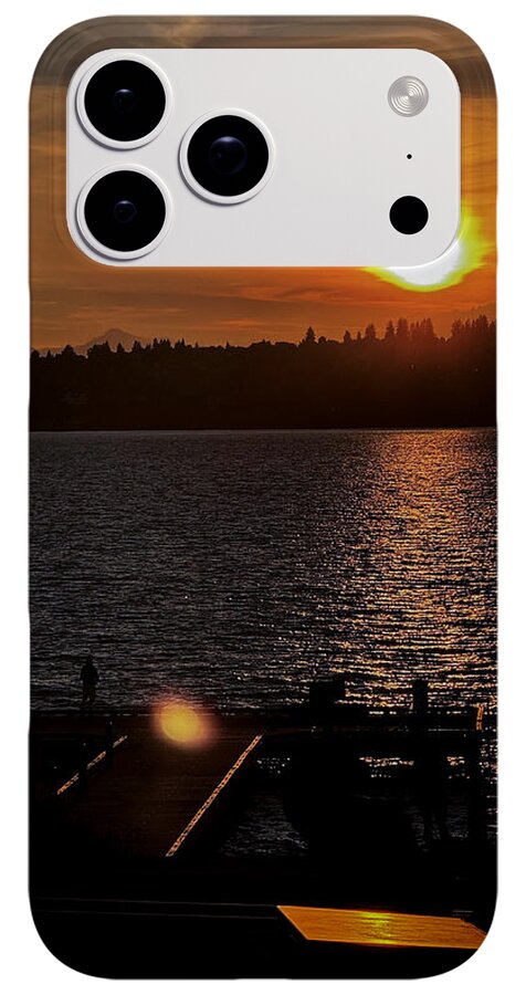 Sunset lake Washington - Phone Case