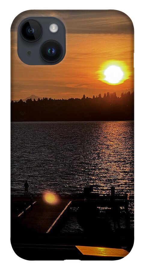 Sunset lake Washington - Phone Case