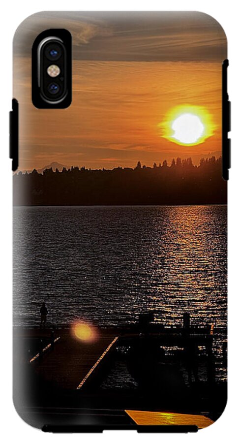 Sunset lake Washington - Phone Case
