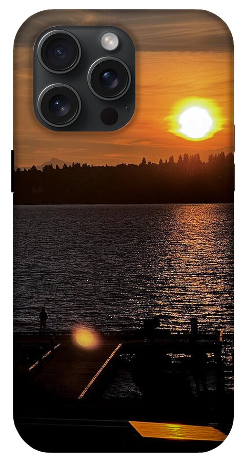 Sunset lake Washington - Phone Case