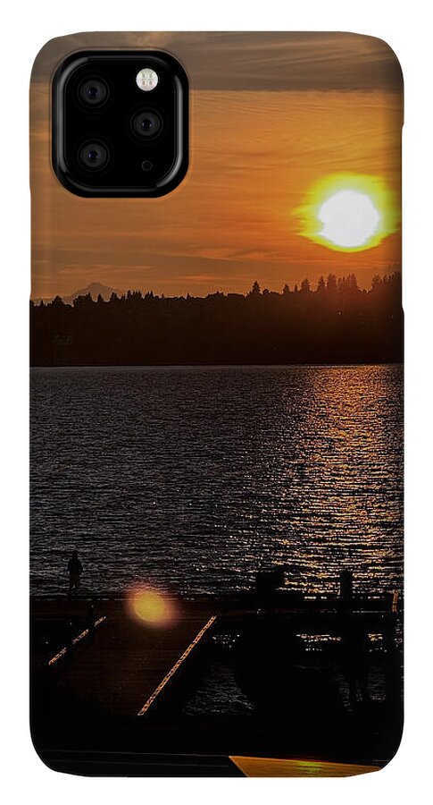 Sunset lake Washington - Phone Case