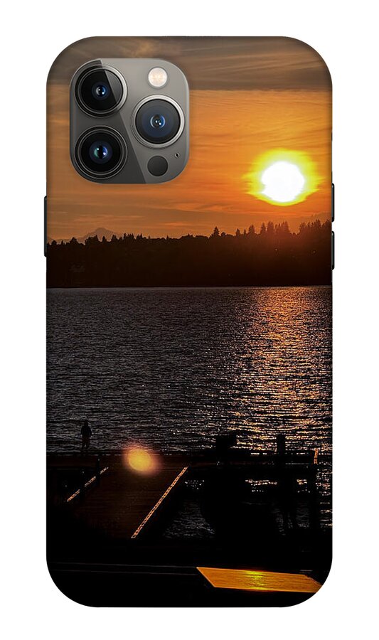 Sunset lake Washington - Phone Case