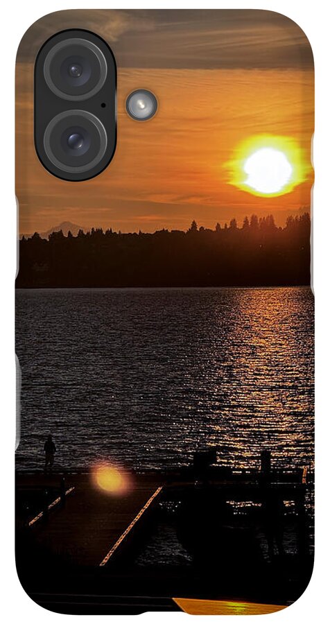 Sunset lake Washington - Phone Case