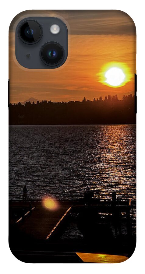 Sunset lake Washington - Phone Case
