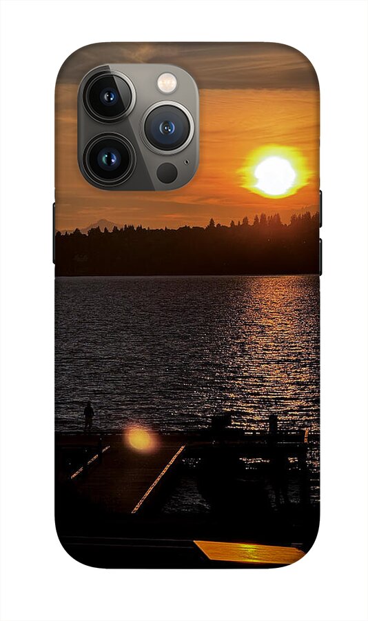 Sunset lake Washington - Phone Case