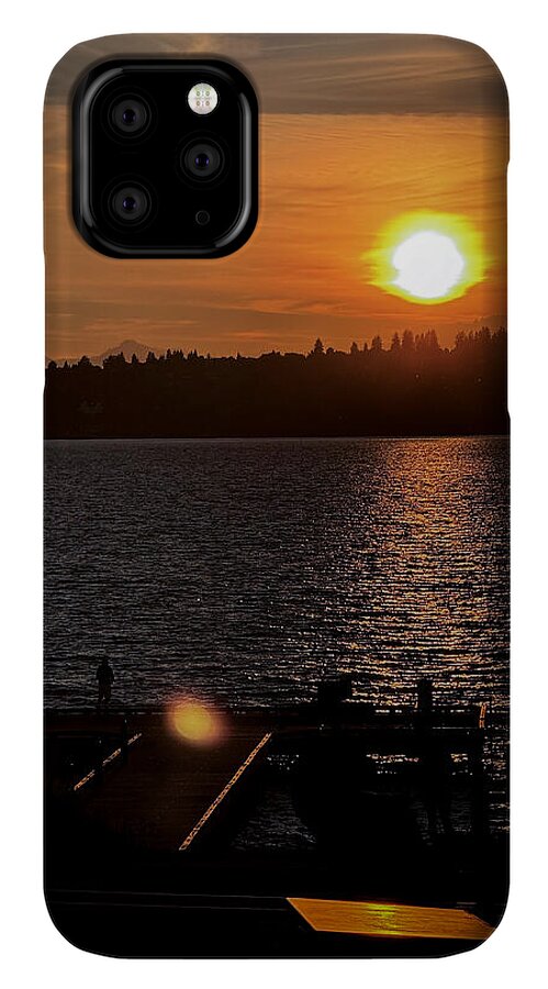 Sunset lake Washington - Phone Case