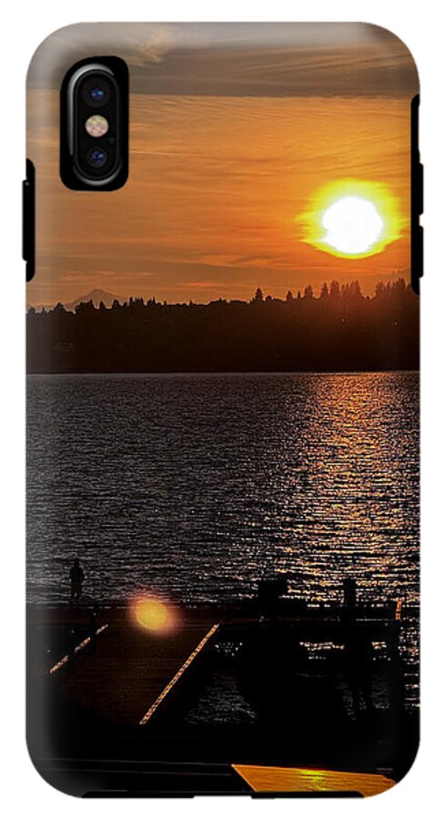 Sunset lake Washington - Phone Case