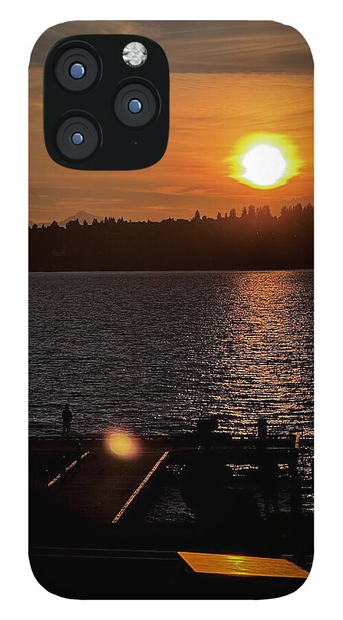 Sunset lake Washington - Phone Case