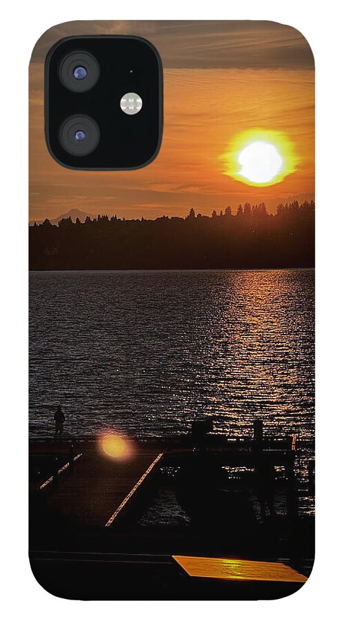 Sunset lake Washington - Phone Case