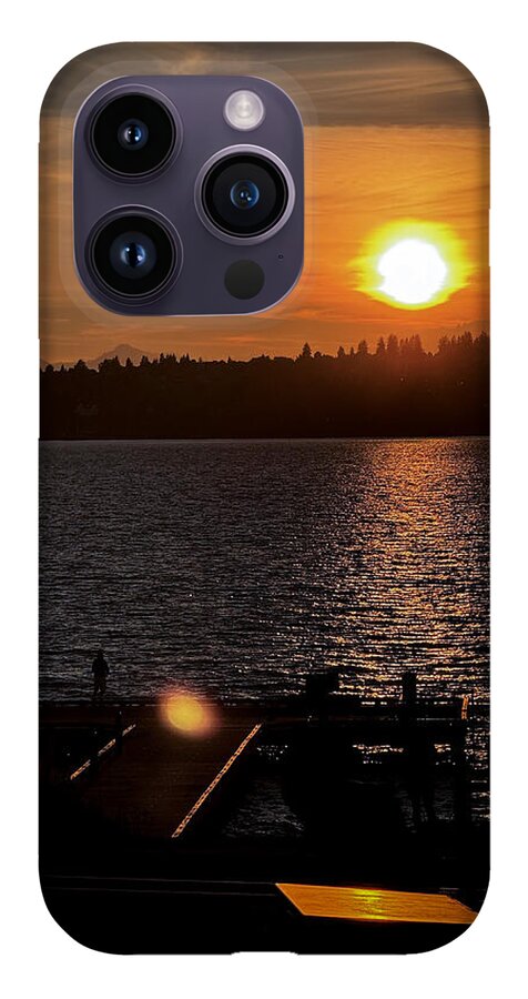 Sunset lake Washington - Phone Case