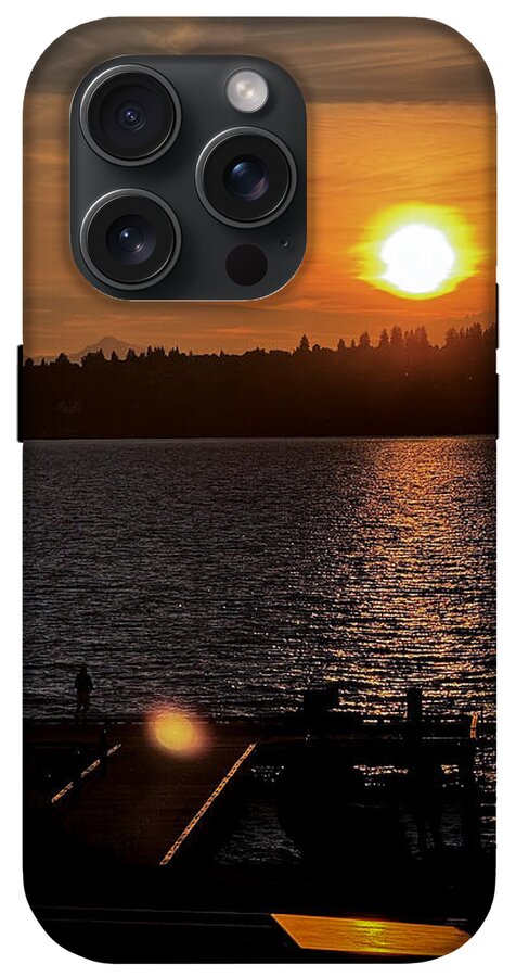 Sunset lake Washington - Phone Case