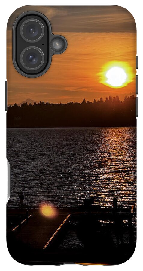 Sunset lake Washington - Phone Case