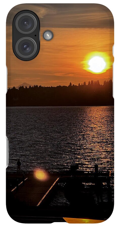 Sunset lake Washington - Phone Case
