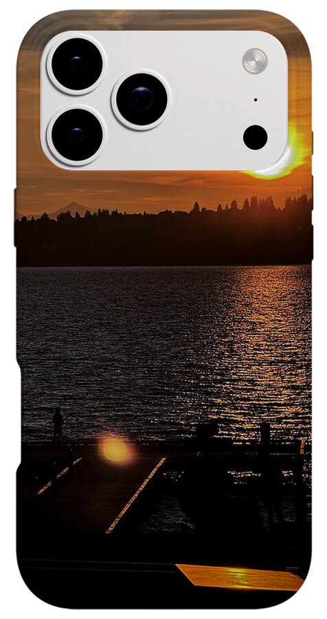 Sunset lake Washington - Phone Case
