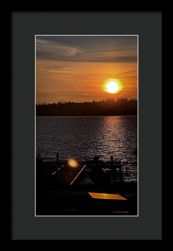Sunset lake Washington - Framed Print