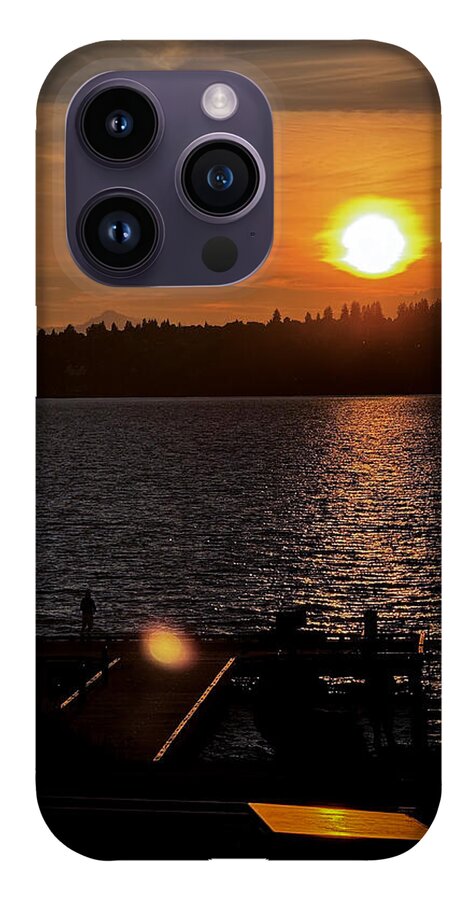 Sunset lake Washington - Phone Case