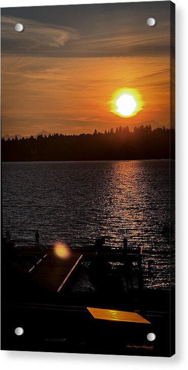 Sunset lake Washington - Acrylic Print