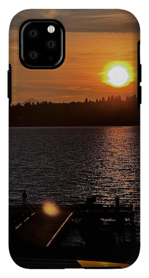 Sunset lake Washington - Phone Case