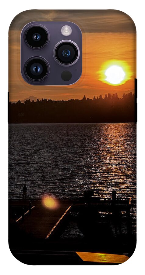 Sunset lake Washington - Phone Case