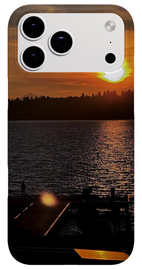 Sunset lake Washington - Phone Case