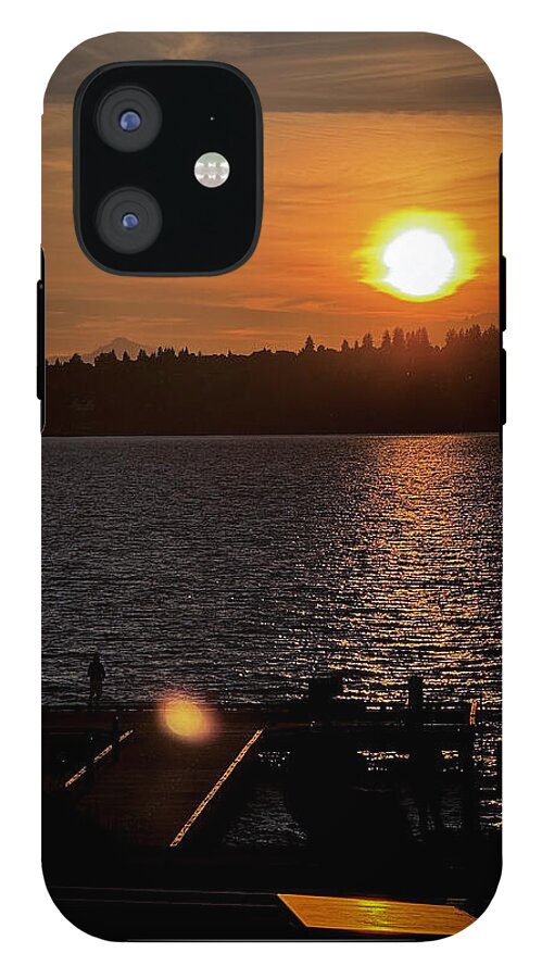 Sunset lake Washington - Phone Case