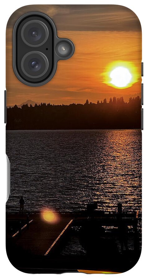 Sunset lake Washington - Phone Case