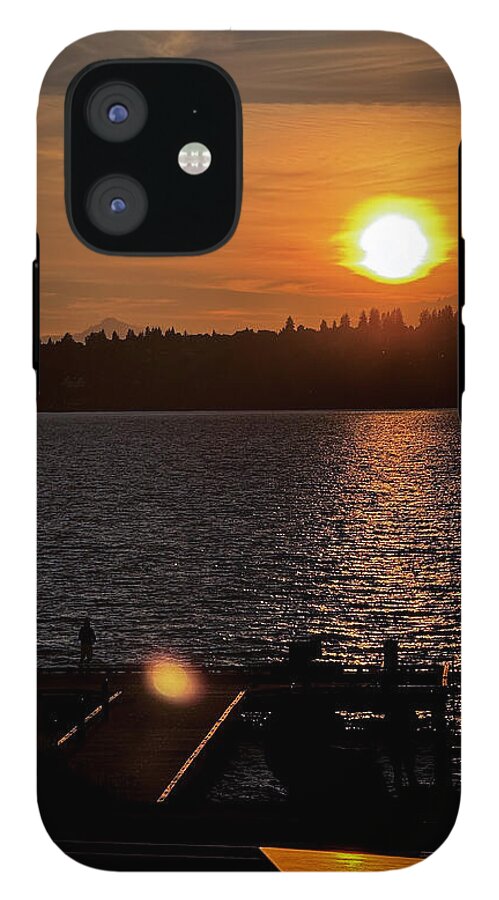 Sunset lake Washington - Phone Case