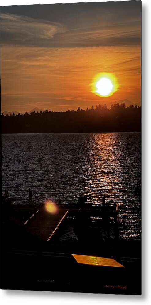 Sunset lake Washington - Metal Print