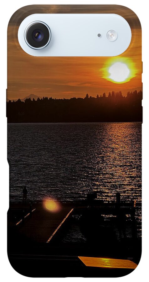 Sunset lake Washington - Phone Case