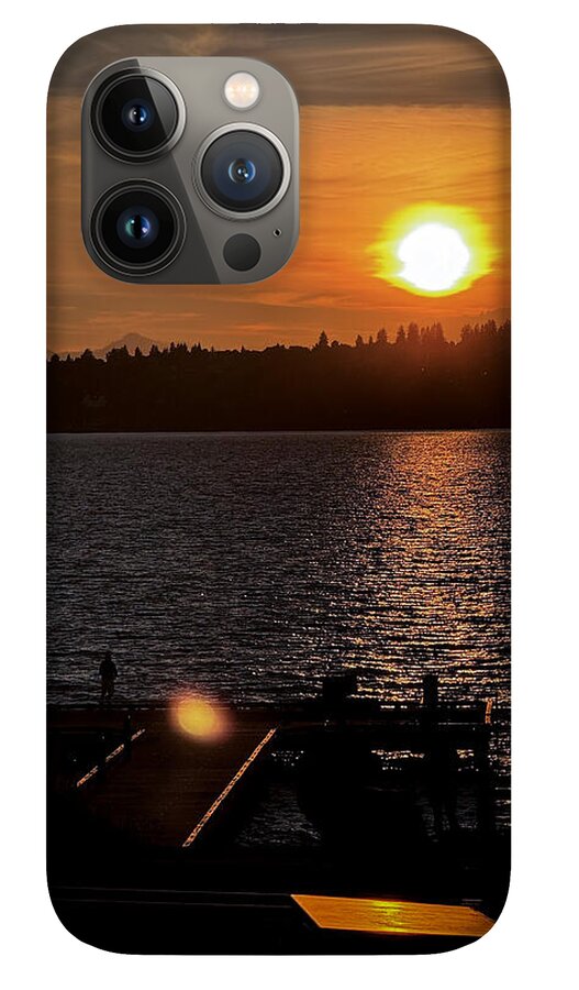 Sunset lake Washington - Phone Case
