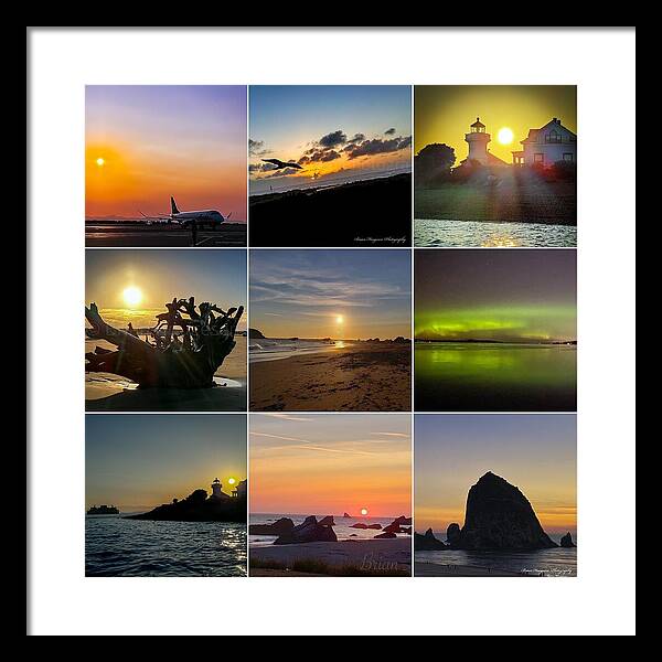 Sunset sunrise - Framed Print