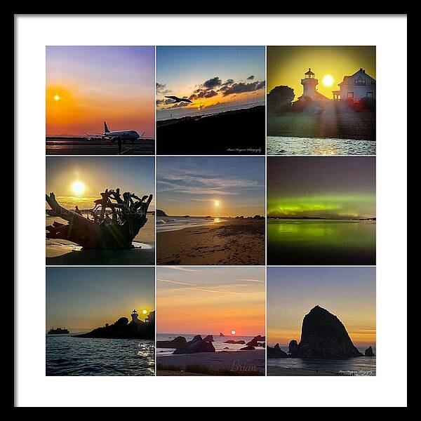 Sunset sunrise - Framed Print