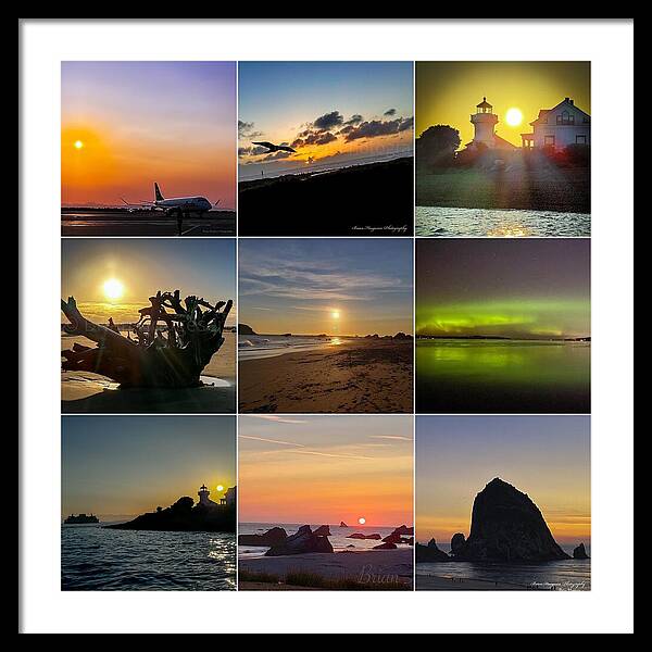 Sunset sunrise - Framed Print