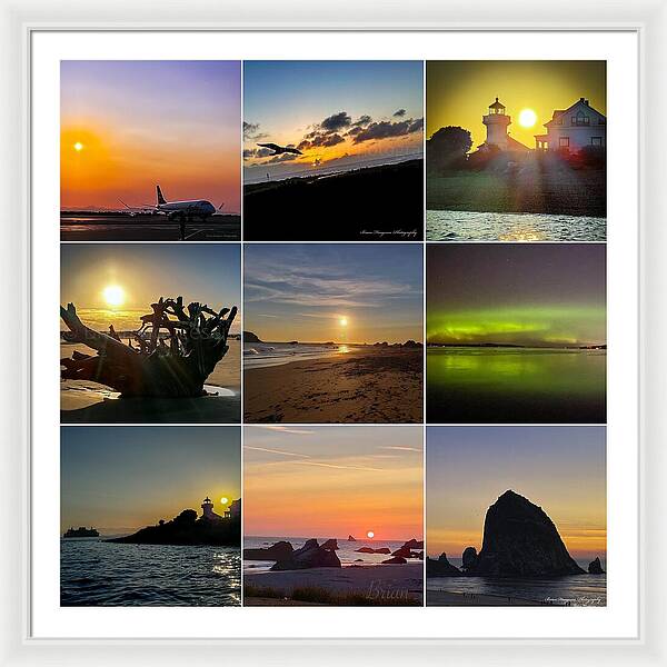 Sunset sunrise - Framed Print