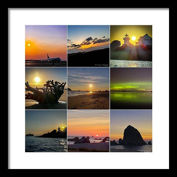 Sunset sunrise - Framed Print