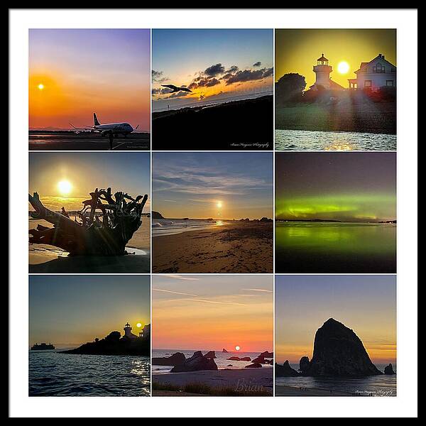 Sunset sunrise - Framed Print