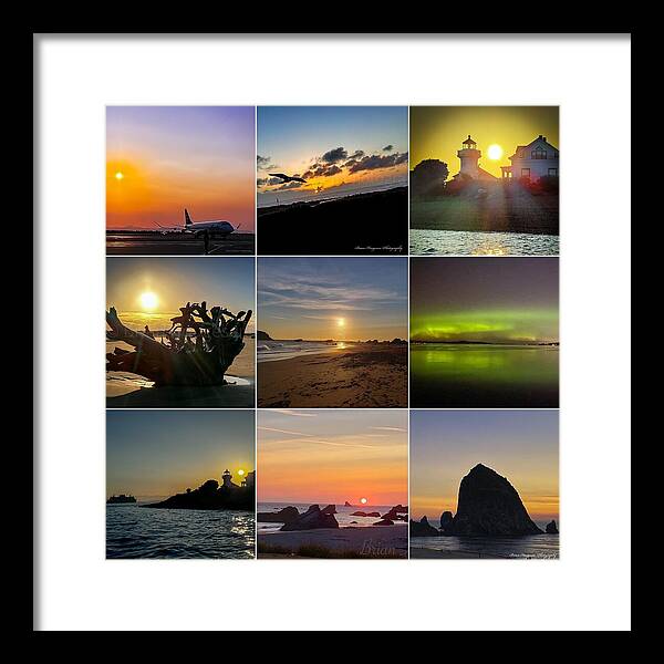 Sunset sunrise - Framed Print
