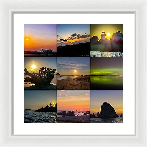 Sunset sunrise - Framed Print