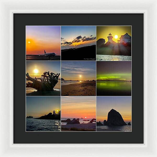 Sunset sunrise - Framed Print