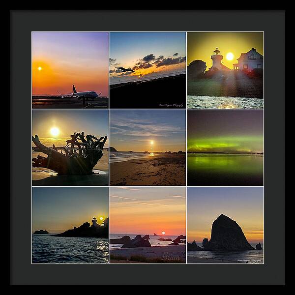 Sunset sunrise - Framed Print