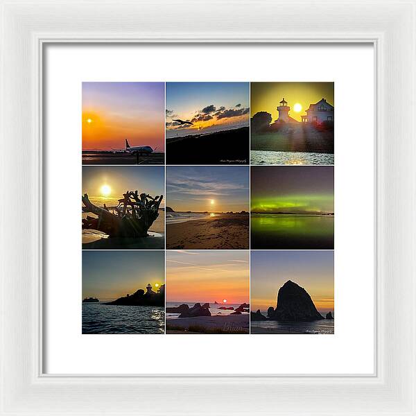 Sunset sunrise - Framed Print