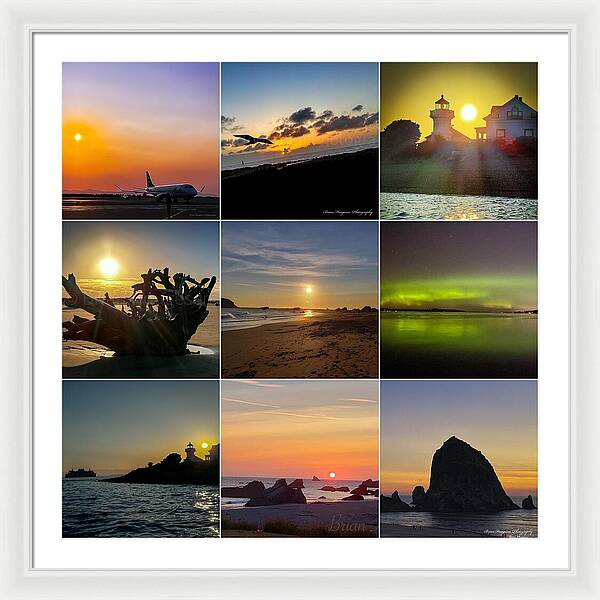 Sunset sunrise - Framed Print