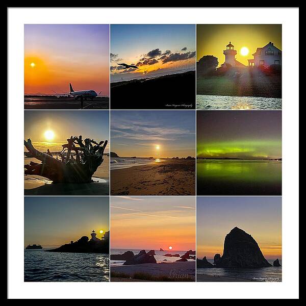 Sunset sunrise - Framed Print