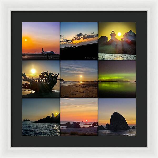 Sunset sunrise - Framed Print