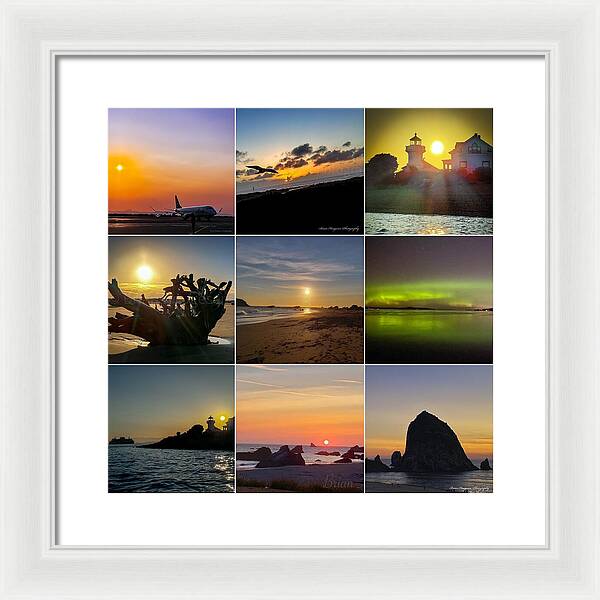 Sunset sunrise - Framed Print