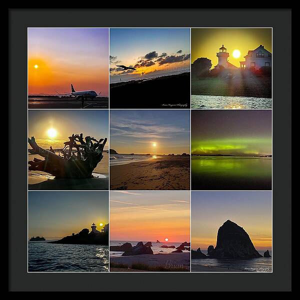 Sunset sunrise - Framed Print