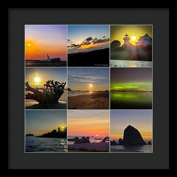 Sunset sunrise - Framed Print
